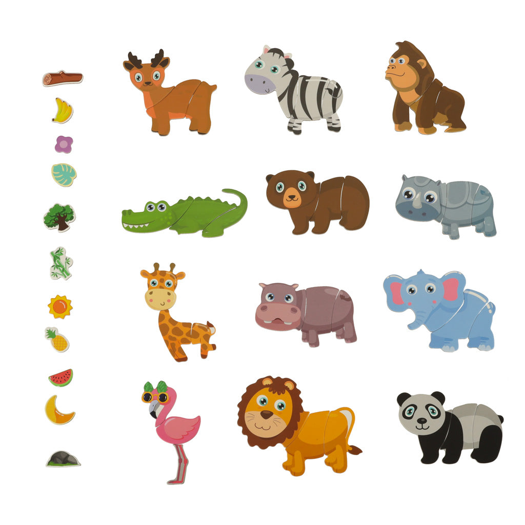 Joc educativ pentru copii, Zola®, magnetic, cutie depozitare stil geanta, 51 de magneti, Animale Joc educativ pentru copii, Zola®, magnetic, cutie depozitare stil geanta, 51 de magneti, Animale